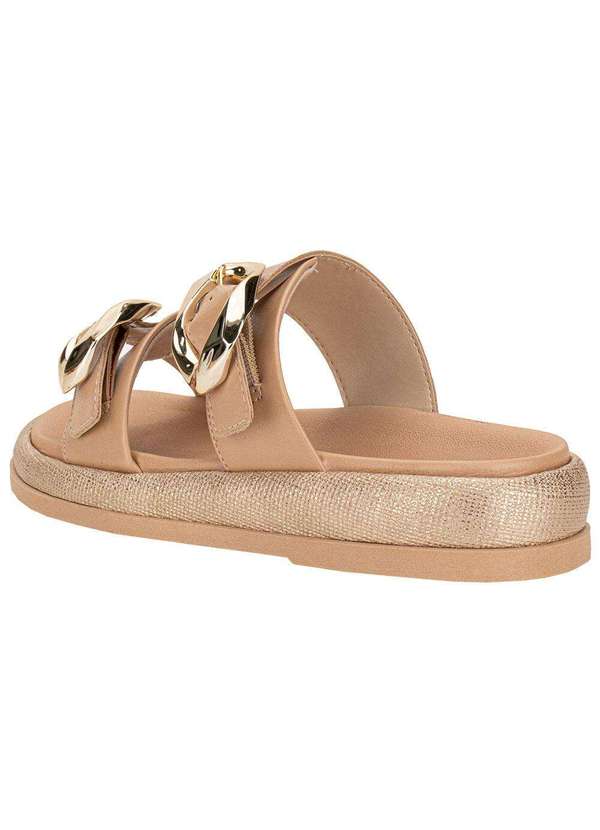 Ramarim - Sandália Feminina Conforto Ramarim 2555204 - Bege/Ouro 3