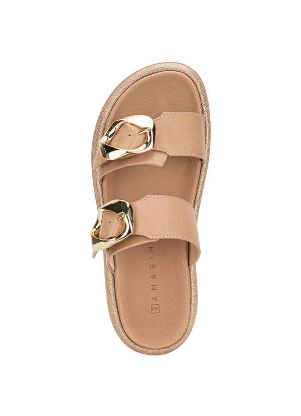 Ramarim - Sandália Feminina Conforto Ramarim 2555204 - Bege/Ouro 5