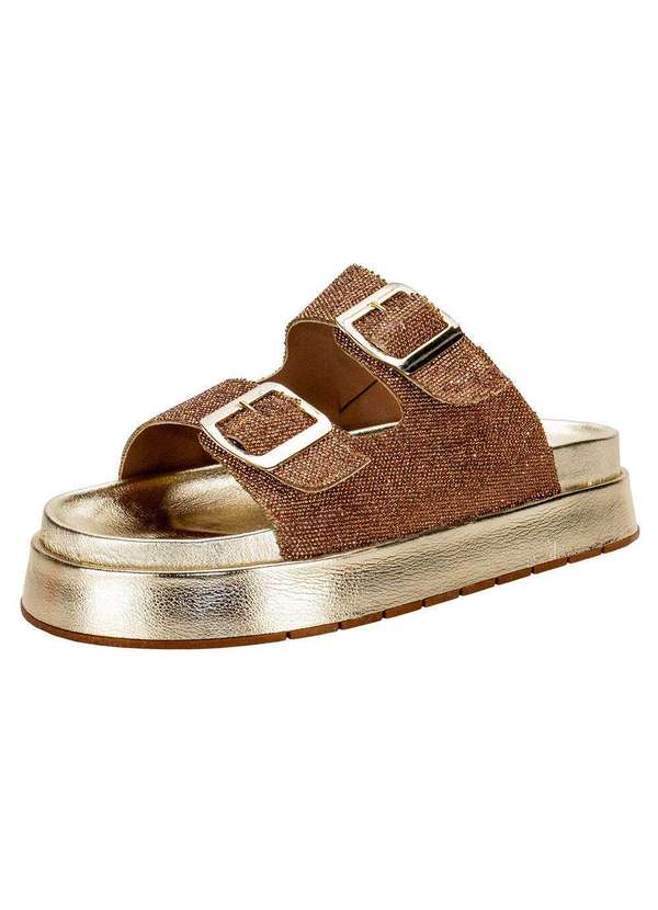 Trend - Sandália Feminina Conforto Trend Fb0902 - Ouro