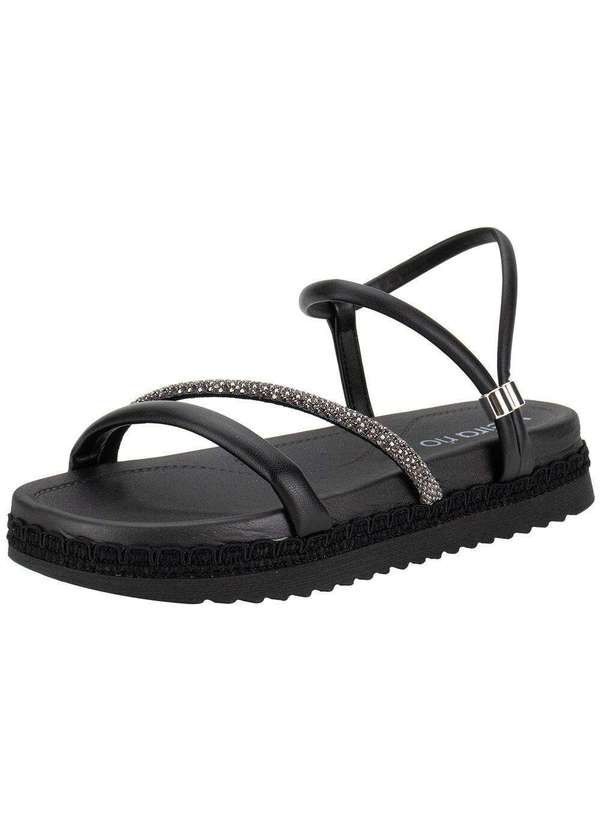 Beira Rio - Sandália Feminina Flat Beira Rio 8553100 - Preto 1