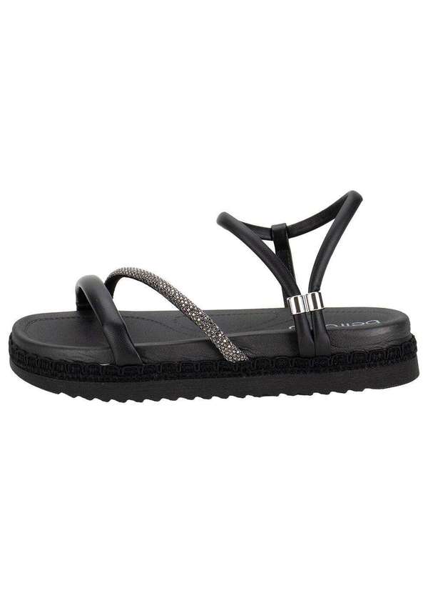 Beira Rio - Sandália Feminina Flat Beira Rio 8553100 - Preto 2