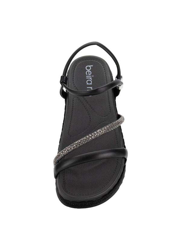 Beira Rio - Sandália Feminina Flat Beira Rio 8553100 - Preto 5