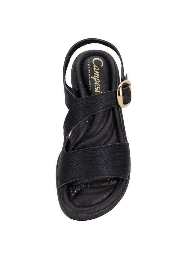 Campesi - Sandália Feminina Flat Campesi Cp582 Preto 5