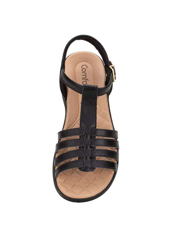 Comfortflex - Sandália Feminina Flat Comfortflex 2543402 - Preto 5