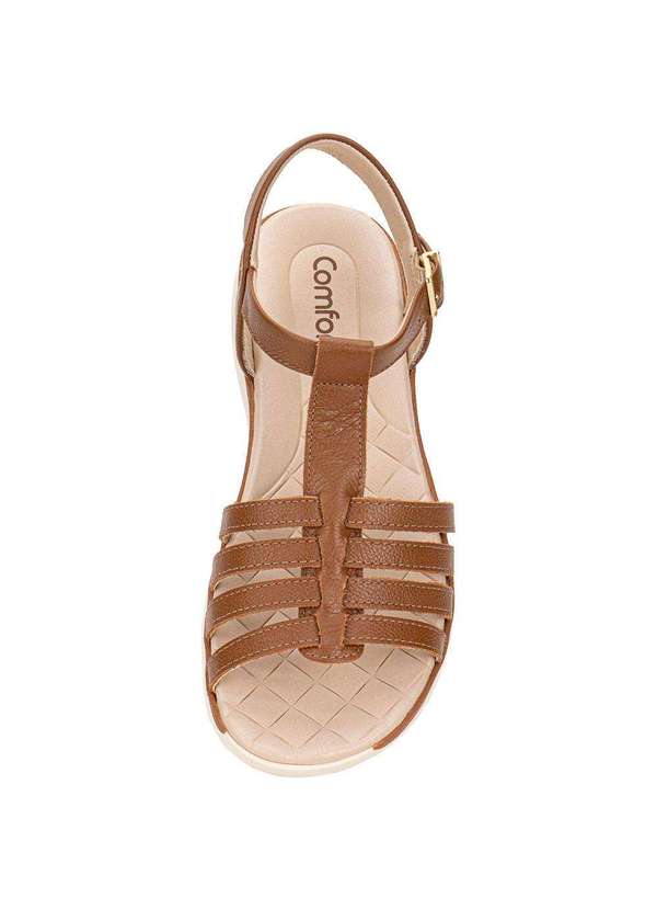 Comfortflex - Sandália Feminina Flat Comfortflex 2543402 - Caramelo 5