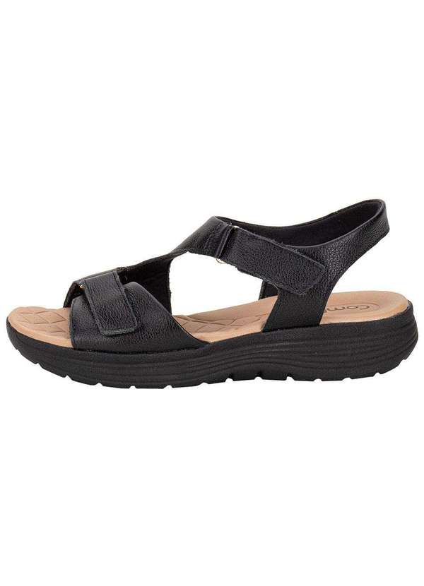 Comfortflex - Sandália Feminina Flat Comfortflex 2543404 - Preto 2