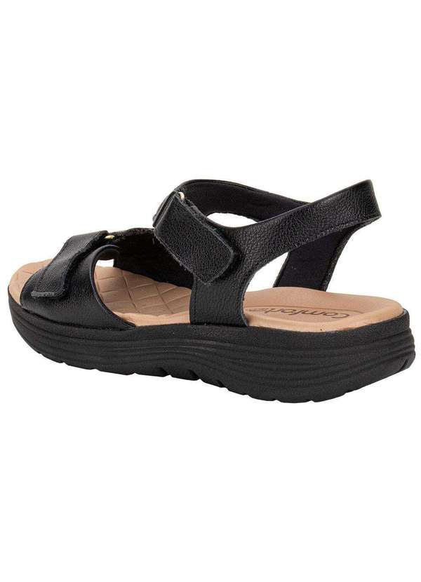 Comfortflex - Sandália Feminina Flat Comfortflex 2543404 - Preto 3