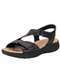 Comfortflex - Sandália Feminina Flat Comfortflex 2543404 - Caramelo - variação: - Preto