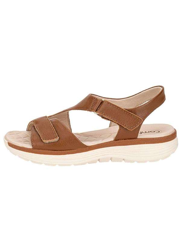 Comfortflex - Sandália Feminina Flat Comfortflex 2543404 - Caramelo 2