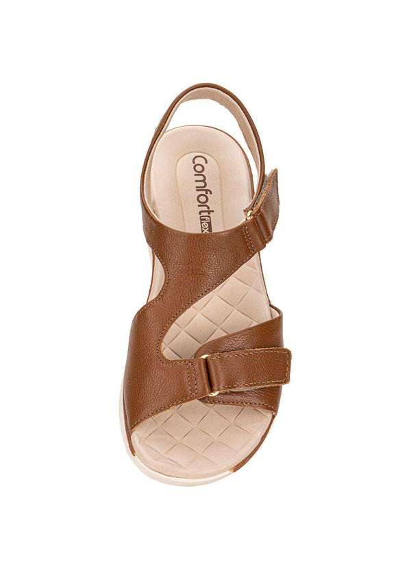 Comfortflex - Sandália Feminina Flat Comfortflex 2543404 - Caramelo 5