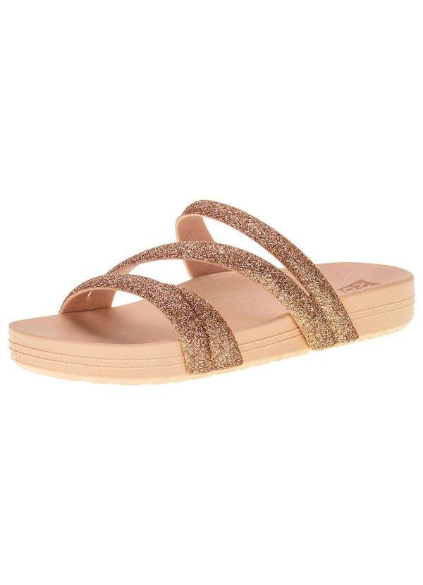 Zaxy - Sandália Feminina Flat Glitter Zaxy - 18956 - Bronze