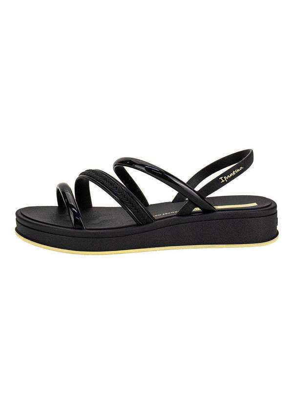 Ipanema - Sandália Feminina Flat Glow Up Ipanema 27418 - Preto/Amarelo 2
