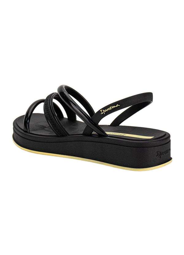 Ipanema - Sandália Feminina Flat Glow Up Ipanema 27418 - Preto/Amarelo 3