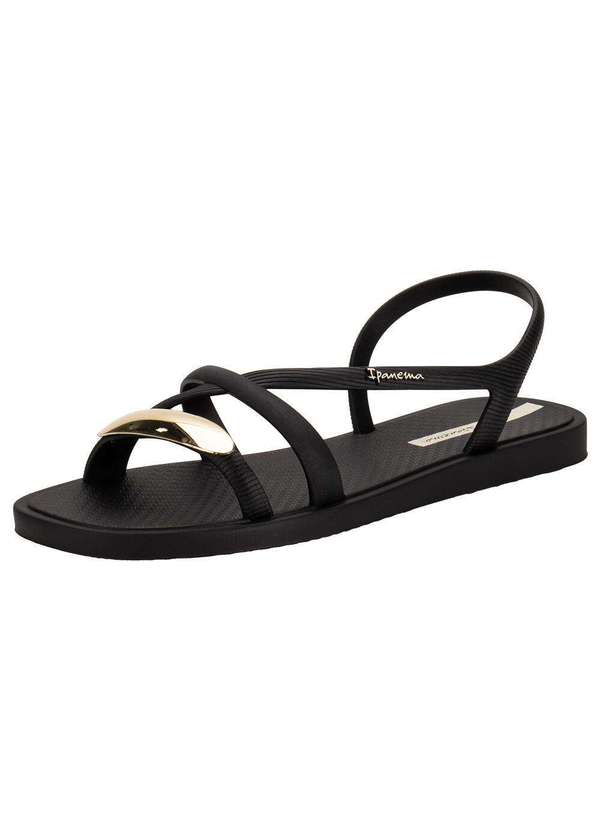 Ipanema - Sandália Feminina Flat Go Chic Ipanema 27350 - Preto