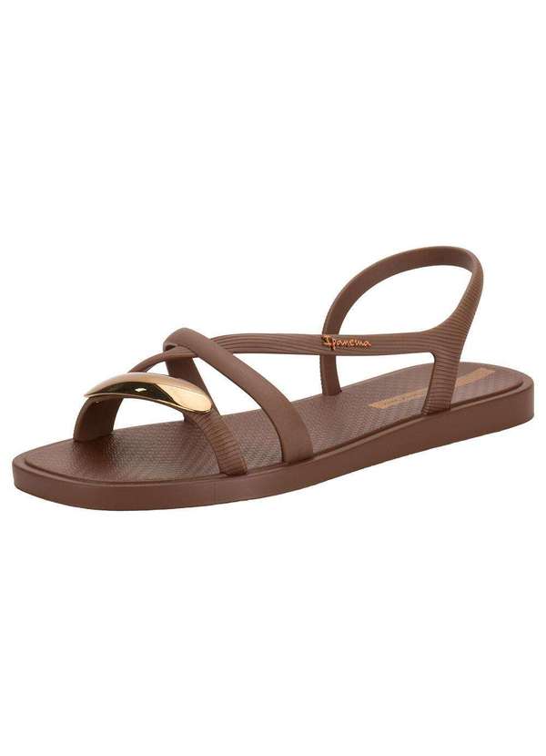Ipanema - Sandália Feminina Flat Go Chic Ipanema 27350 - Café