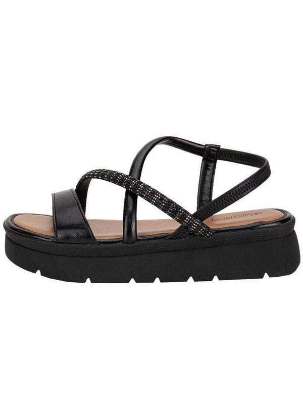 Mississipi - Sandália Feminina Flat Mississipi J0212 Preto 2