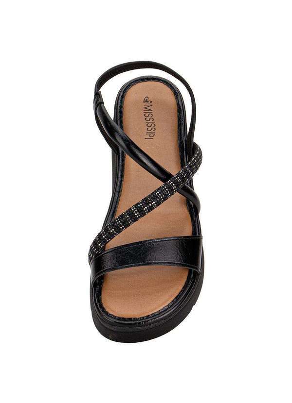 Mississipi - Sandália Feminina Flat Mississipi J0212 Preto 4