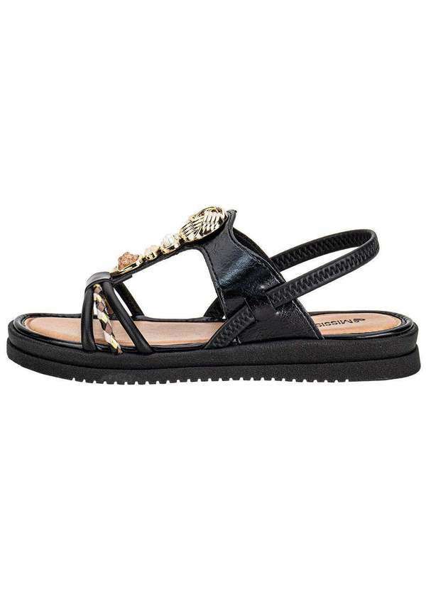 Mississipi - Sandália Feminina Flat Mississipi J0221 Preto 2