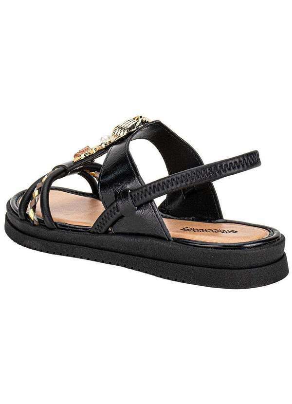Mississipi - Sandália Feminina Flat Mississipi J0221 Preto 3
