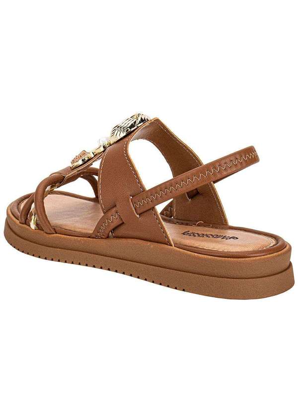 Mississipi - Sandália Feminina Flat Mississipi J0221 Caramelo 3