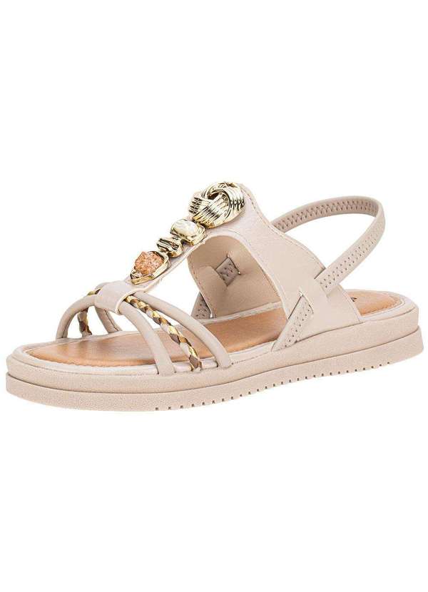 Mississipi - Sandália Feminina Flat Mississipi J0221 Bege