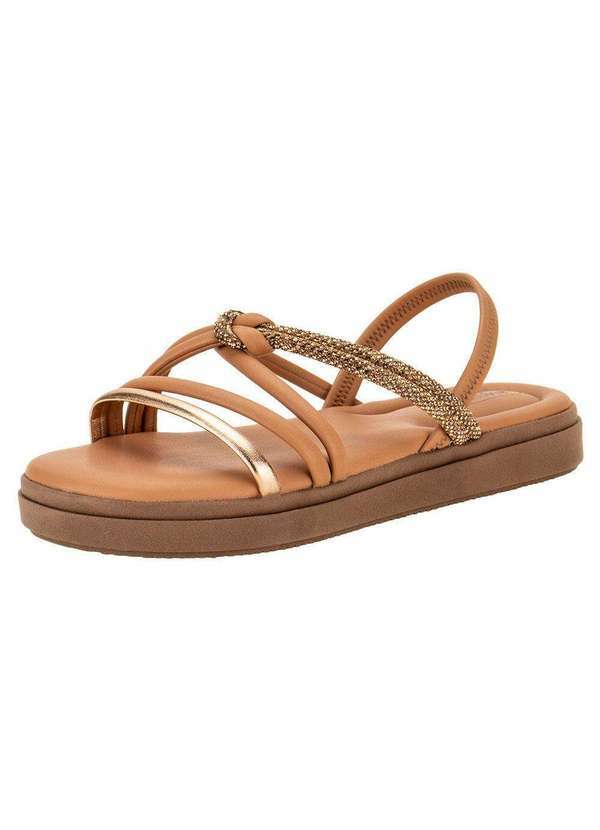 Mississipi - Sandália Feminina Flat Mississipi Mb512 - Caramelo