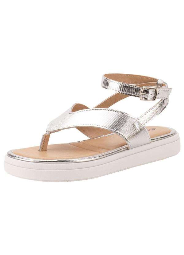 Mississipi - Sandália Feminina Flat Mississipi Mb522 - Prata