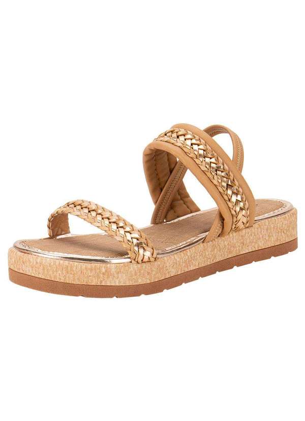 Mississipi - Sandália Feminina Flat Mississipi Mc652 - Camel