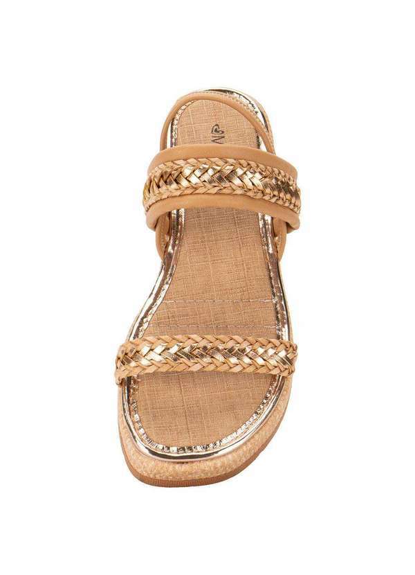 Sandália Feminina Flat Mississipi Mc652 - Camel - Clovis Calcados