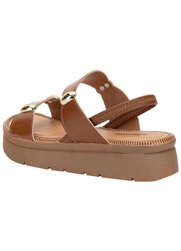 Mississipi - Sandália Feminina Flat Mississipi Mf992 - Caramelo 3