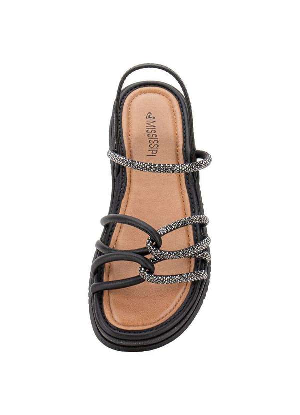 Mississipi - Sandália Feminina Flat Mississipi Mi718 - Preto 5