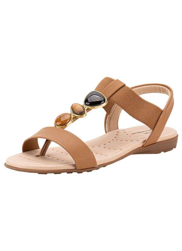 Modare - Sandália Feminina Flat Modare 7053172 - Camel 1