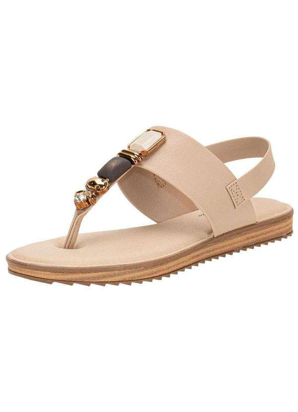 Modare - Sandália Feminina Flat Modare - 7141120 - Bege 1