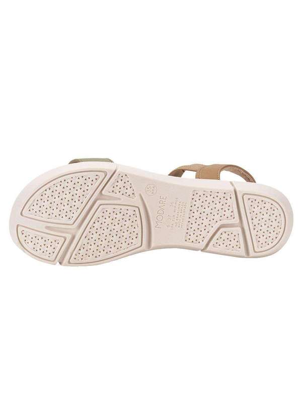 Modare - Sandália Feminina Flat Modare 7142139 Bege/Verde 4