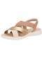 Modare - Sandália Feminina Flat Modare 7174125 Chocolate 01 - variação: SALMÃO