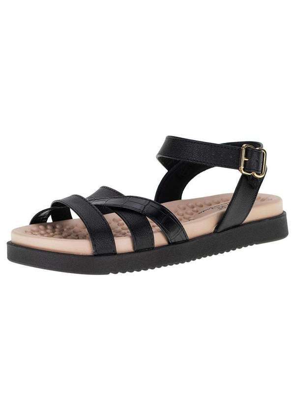 Modare - Sandália Feminina Flat Modare - 7178103 - Preto