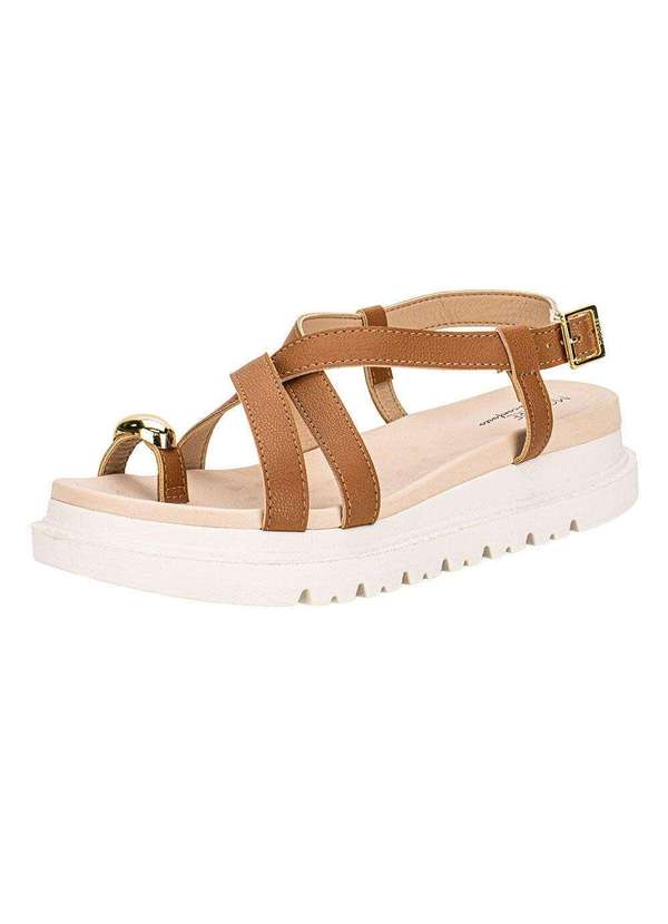 Modare - Sandália Feminina Flat Modare 7200107 - Camel 1