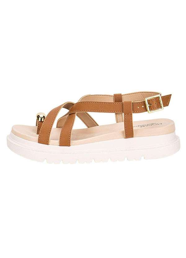 Modare - Sandália Feminina Flat Modare 7200107 - Camel 2
