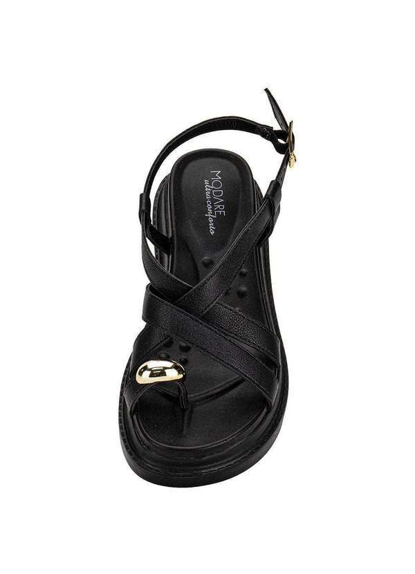 Modare - Sandália Feminina Flat Modare 7200107 Preto 5