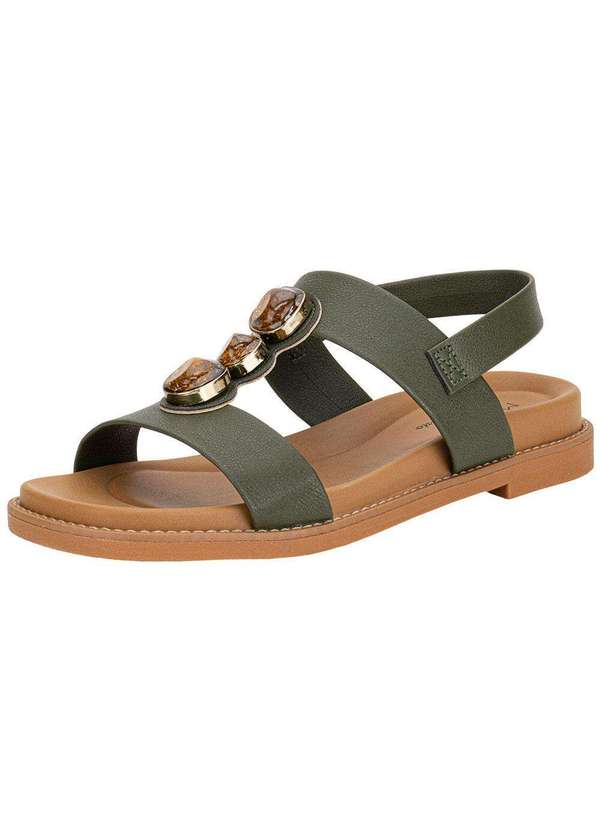 Modare - Sandália Feminina Flat Modare 7205106 Oliva