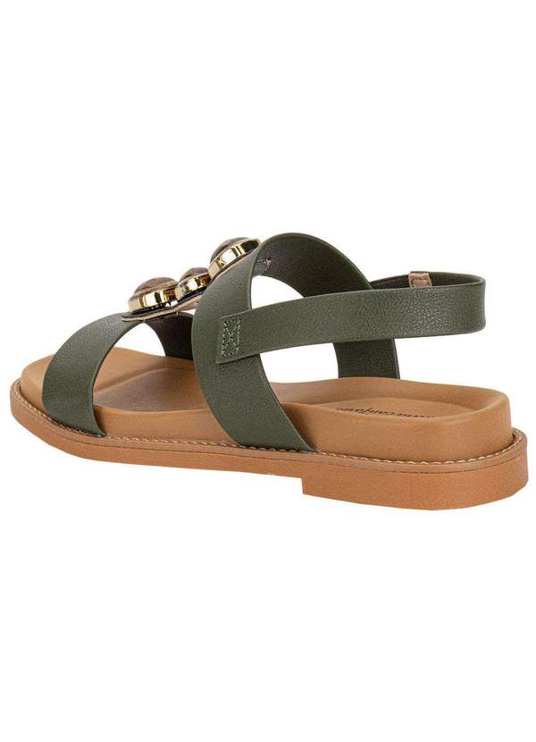 Modare - Sandália Feminina Flat Modare 7205106 Oliva 3