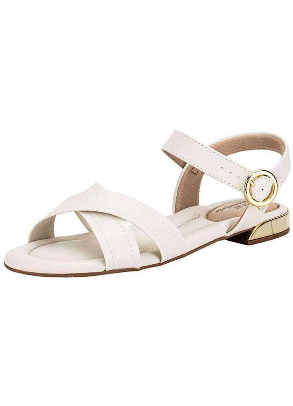Modare - Sandália Feminina Flat Modare 7217102 Branco/Off 1