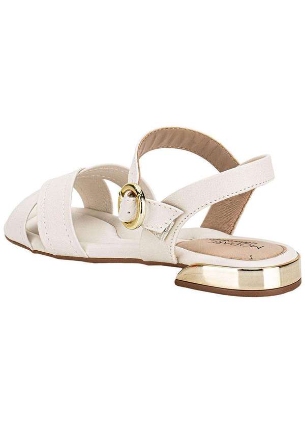 Modare - Sandália Feminina Flat Modare 7217102 Branco/Off 3