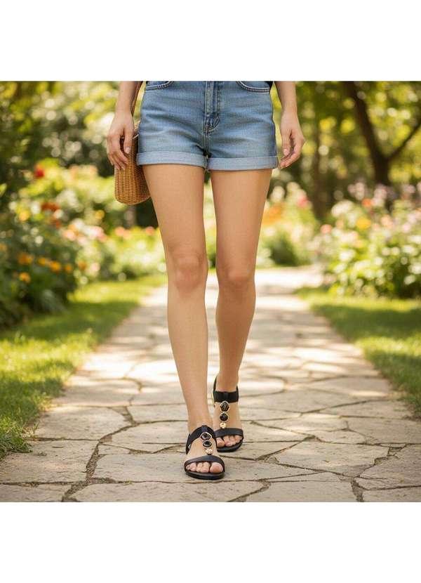 Modare - Sandália Feminina Flat Modare 7217104 Preto 2