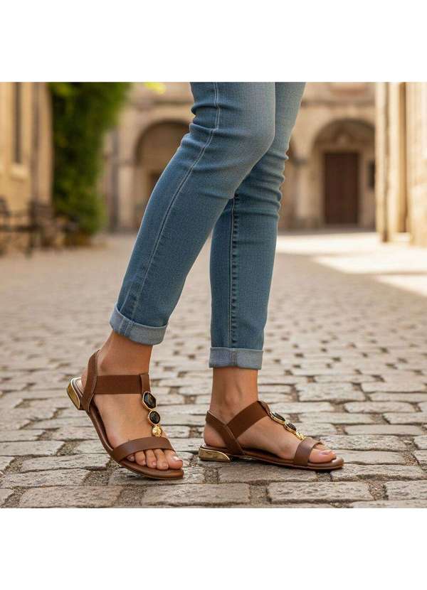 Modare - Sandália Feminina Flat Modare 7217104 Chocolate 2