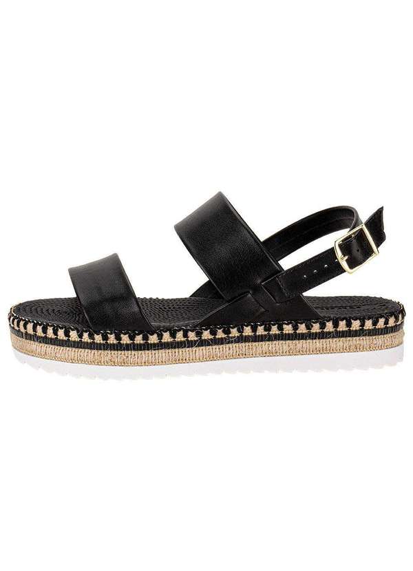 Moleca - Sandália Feminina Flat Moleca 5447518 - Preto 2