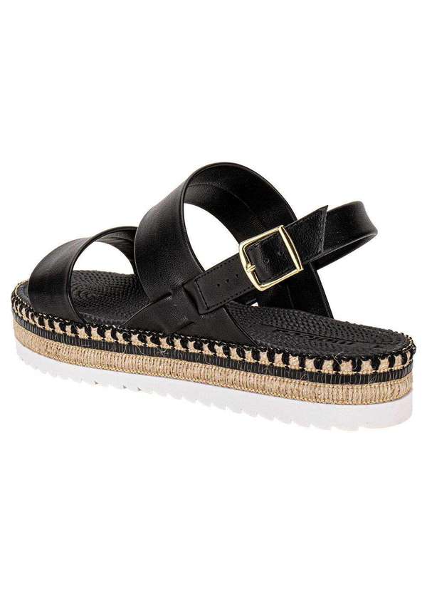 Moleca - Sandália Feminina Flat Moleca 5447518 - Preto 3
