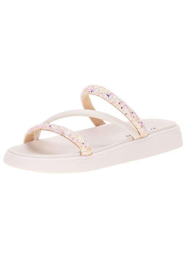 Moleca - Sandália Feminina Flat Moleca - 5469121 - Natural