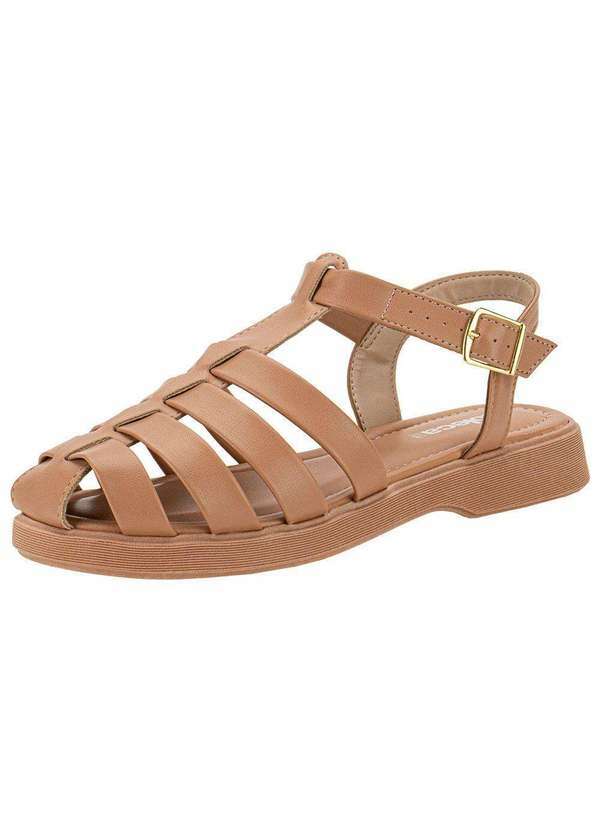 Moleca - Sandália Feminina Flat Moleca 5478103 - Salmão