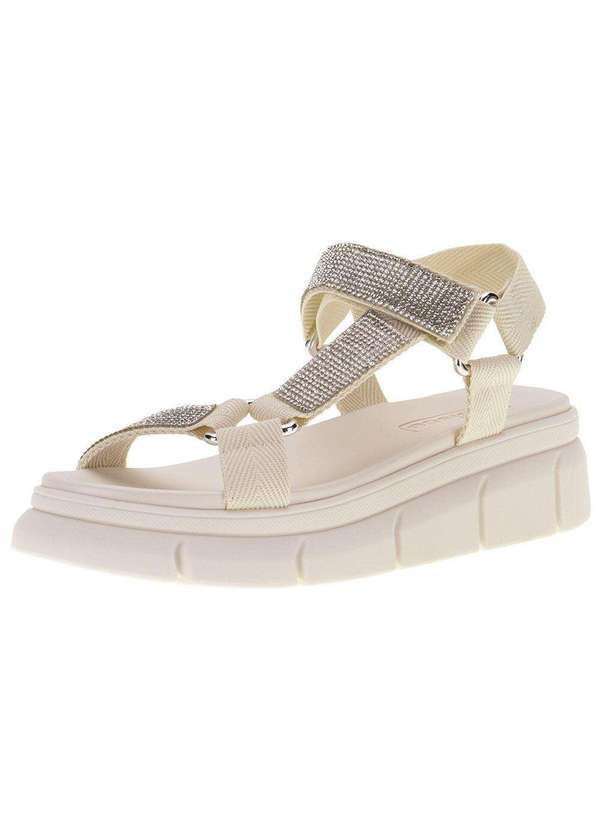 Moleca - Sandália Feminina Flat Moleca - 5483109 - Natural